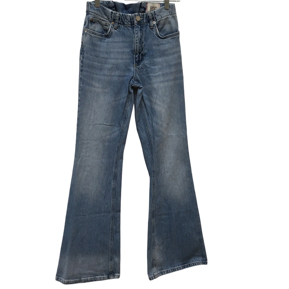 BDG Lace-up Back Flare Jeans Women's 27 Light Blue Y2K Boho Hippie Retro Fall